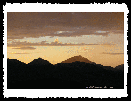 Paysage vu d'Anselme coucher du soleil-Suisse